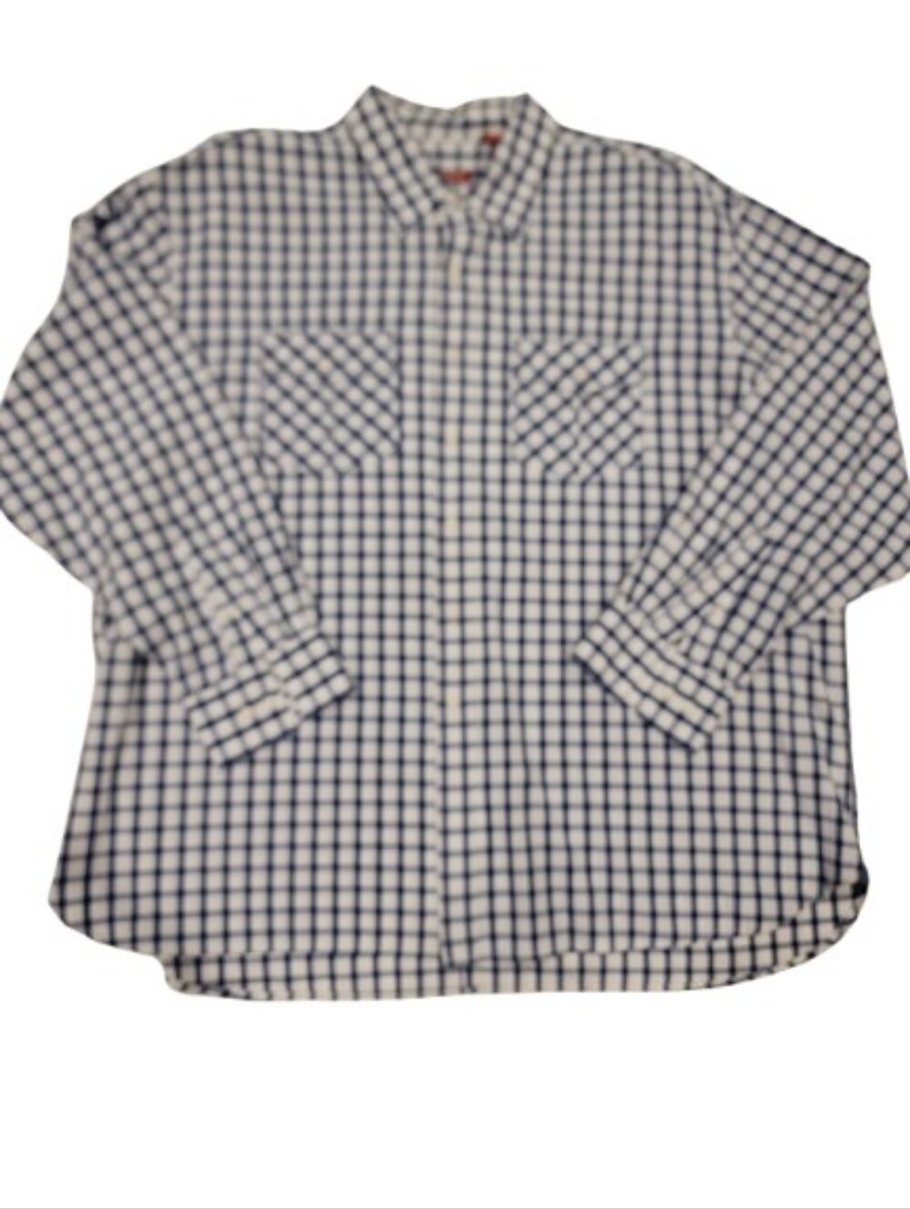 Izod Navy White Long Sleeve Camp Shirt XXL - Picture 3 of 12